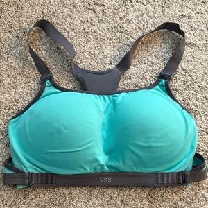 VSX Aqua and Charcoal Sports Bra